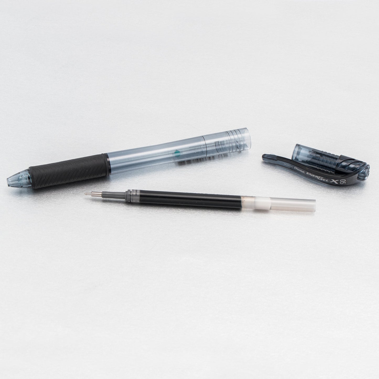EnerGel-X Retractable Liquid Gel Pen, (0.5mm) Needle Tip, Fine Line, Black Ink (BLN105-A)