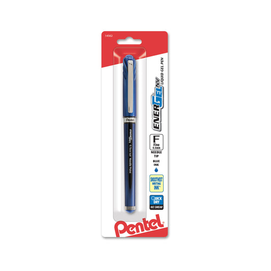 EnerGel NV Liquid Gel Pen, (0.5mm) Needle Tip, Fine Line Capped, Blue Ink 1-Pk (BLN25BPC)