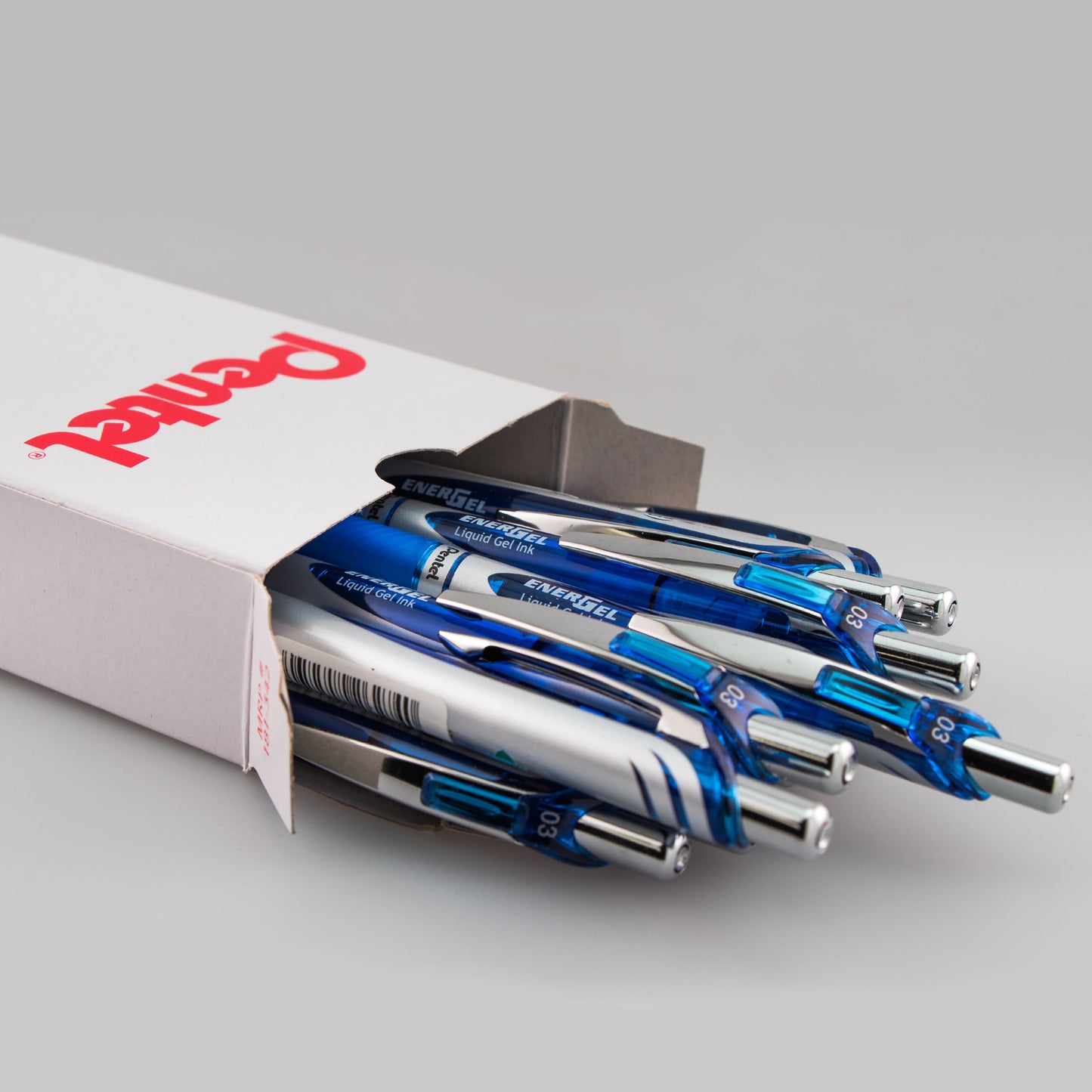EnerGel RTX Retractable Liquid Gel Pen, (0.3mm) Needle Tip, Extra Fine Line, Blue Ink (BLN73-C)