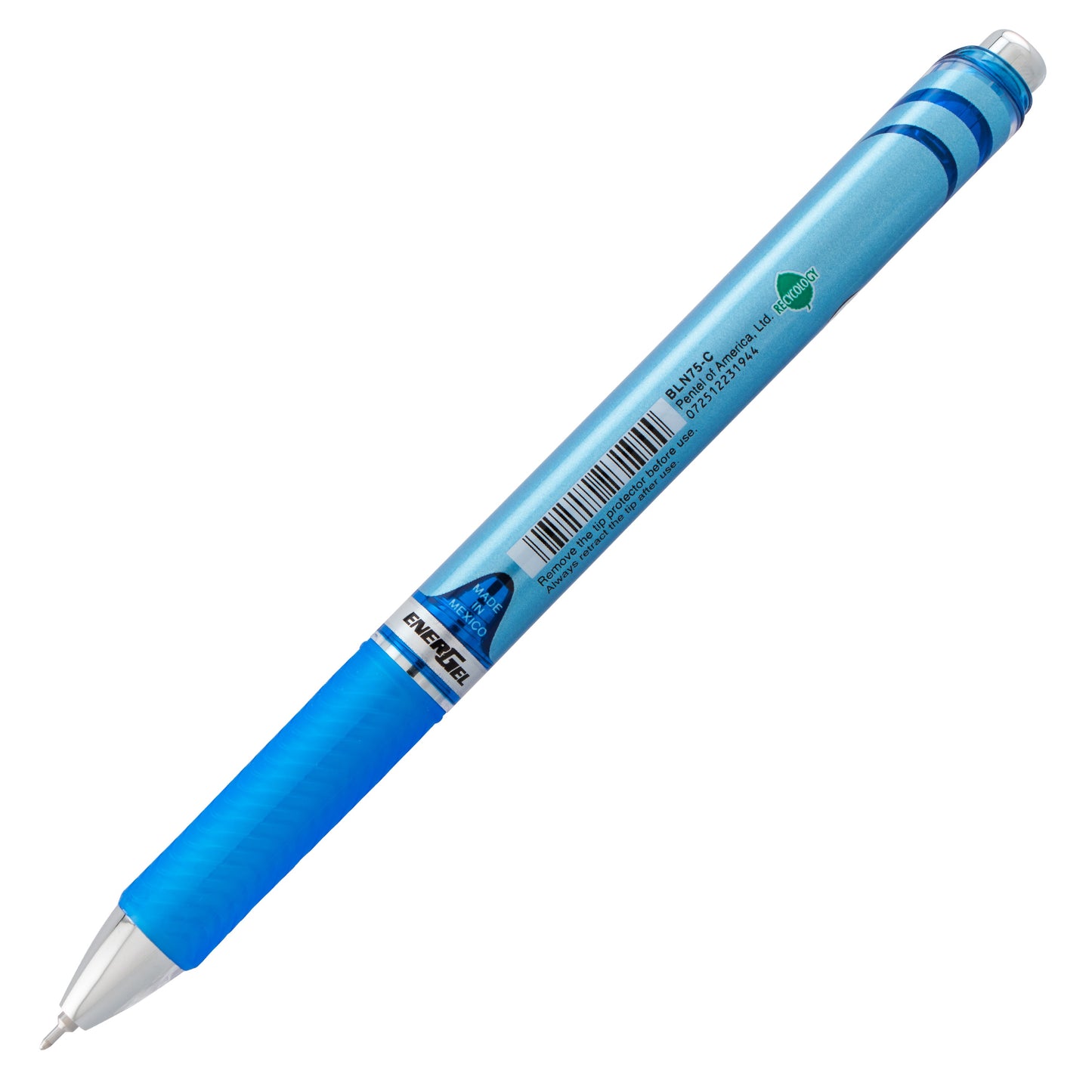 EnerGel RTX Retractable Liquid Gel Pen, (0.5mm) Needle Tip, Fine Line, Blue Ink (BLN75-C)
