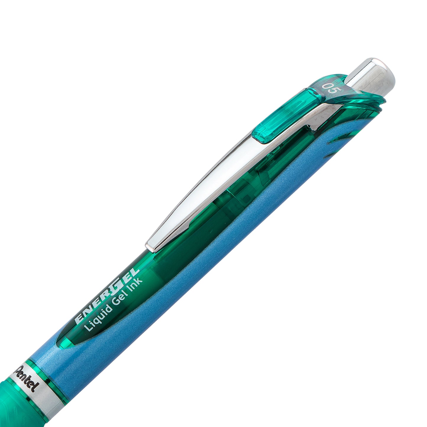 EnerGel RTX Retractable Liquid Gel Pen, (0.5mm) Needle Tip, Fine Line, Green Ink (BLN75-D)