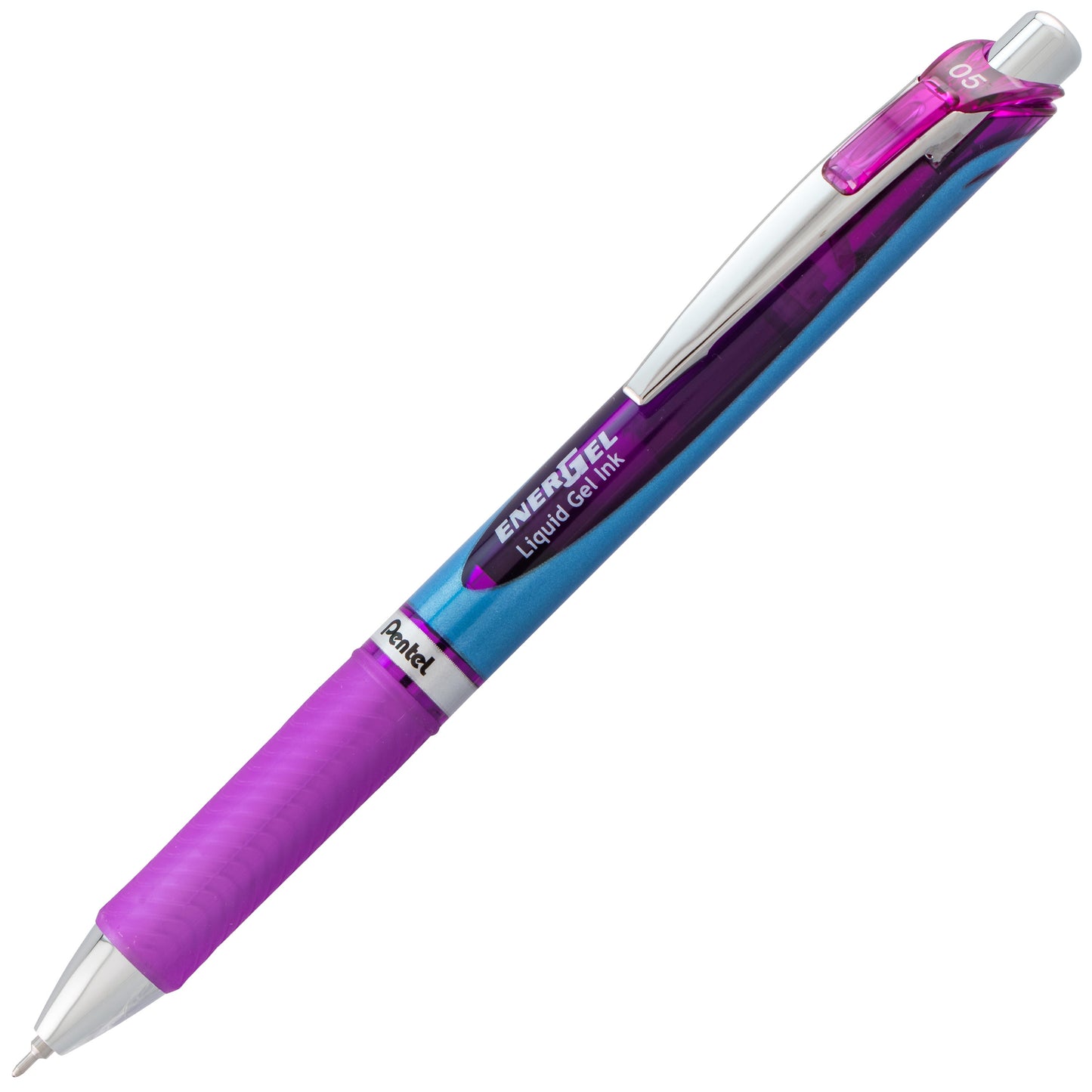 EnerGel RTX Retractable Liquid Gel Pen, (0.5mm) Needle Tip, Fine Line, Violet Ink (BLN75-V)