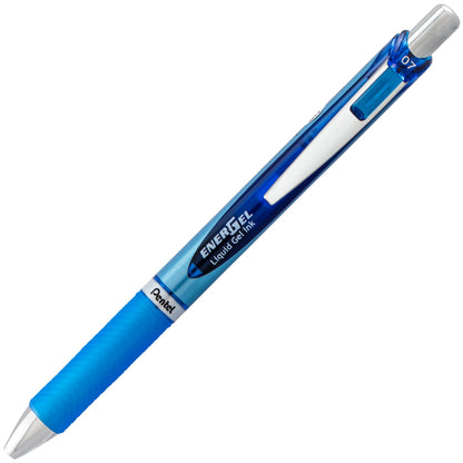 EnerGel RTX Retractable Liquid Gel Pen, (0.7mm) Needle Tip, Medium Line, Blue Ink (BLN77-C)