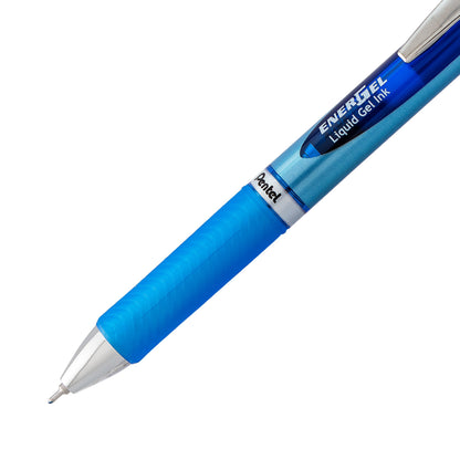 EnerGel RTX Retractable Liquid Gel Pen, (0.7mm) Needle Tip, Medium Line, Blue Ink (BLN77-C)