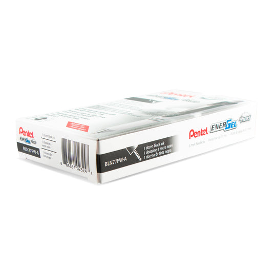 Pentel EnerGel Pearl Retractable Liquid Gel Pen, (0.7mm) Needle Tip, Medium Line, Black Ink (BLN77PW-A)
