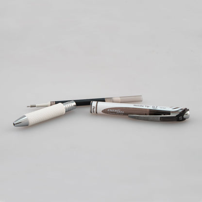 EnerGel Pearl Retractable Liquid Gel Pen, (0.7mm) Needle Tip, Medium Line, Black Ink (BLN77PW-A)
