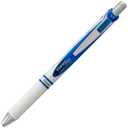 EnerGel Pearl Retractable Liquid Gel Pen, (0.7mm) Needle Tip, Medium Line, Blue Ink (BLN77PW-C)