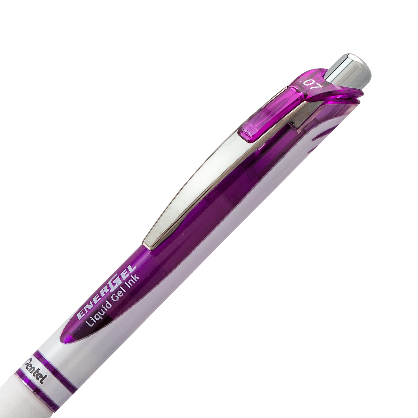 EnerGel Pearl Retractable Liquid Gel Pen, (0.7mm) Needle Tip, Medium Line, Violet Ink (BLN77PW-V)
