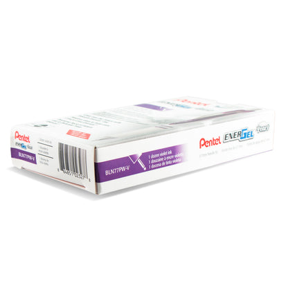EnerGel Pearl Retractable Liquid Gel Pen, (0.7mm) Needle Tip, Medium Line, Violet Ink (BLN77PW-V)