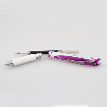 EnerGel Pearl Retractable Liquid Gel Pen, (0.7mm) Needle Tip, Medium Line, Violet Ink (BLN77PW-V)