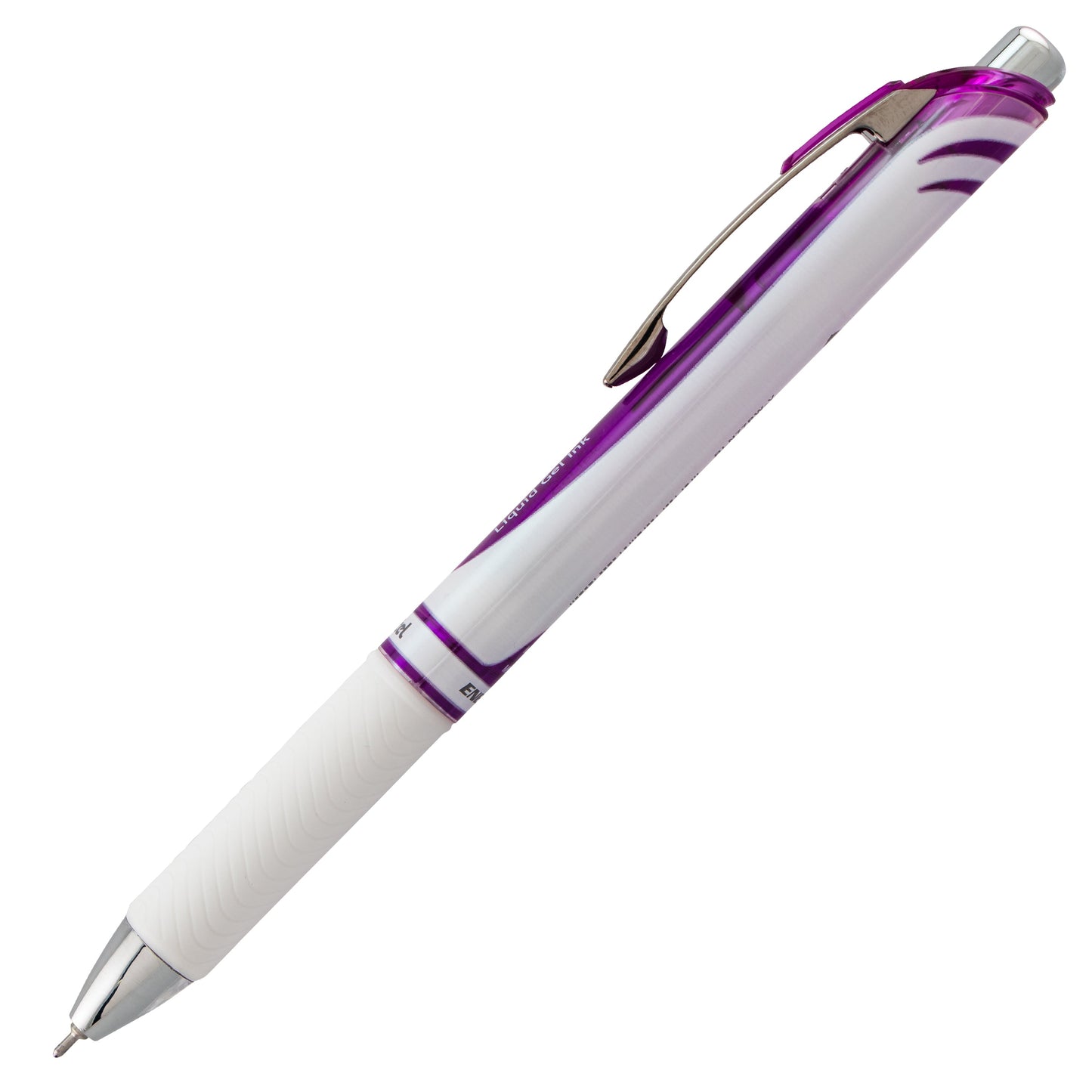 EnerGel Pearl Retractable Liquid Gel Pen, (0.7mm) Needle Tip, Medium Line, Violet Ink (BLN77PW-V)
