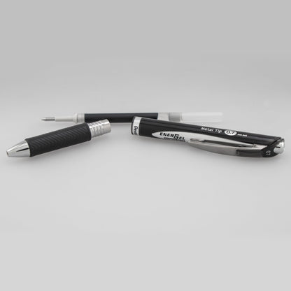 EnerGel PRO Permanent Gel Pen, (0.7mm) Medium Line, Black Ink (BLP77-A)
