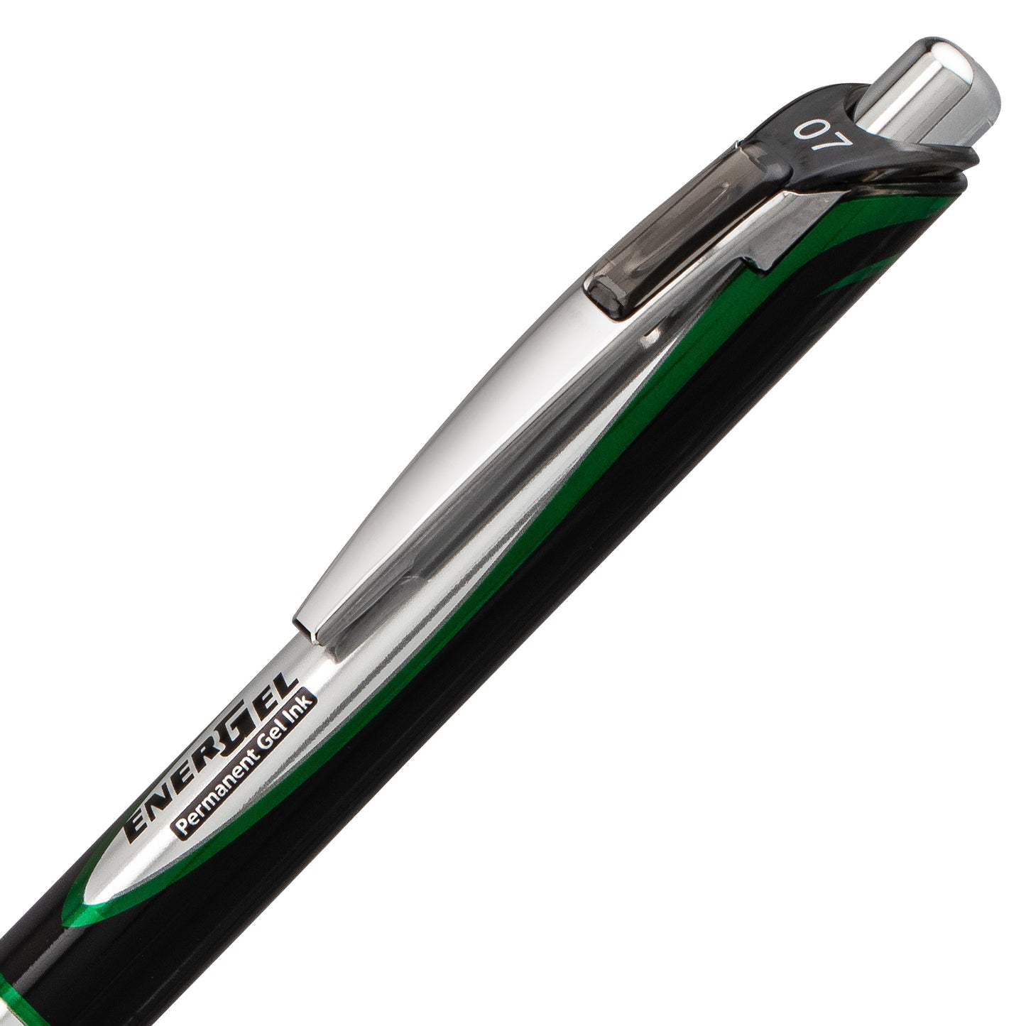 EnerGel PRO Permanent Gel Pen, (0.7mm) Medium Line, Green Ink (BLP77-D)