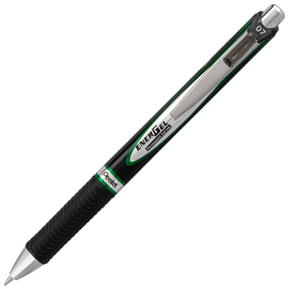 EnerGel PRO Permanent Gel Pen, (0.7mm) Medium Line, Green Ink (BLP77-D)