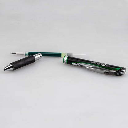 EnerGel PRO Permanent Gel Pen, (0.7mm) Medium Line, Green Ink (BLP77-D)