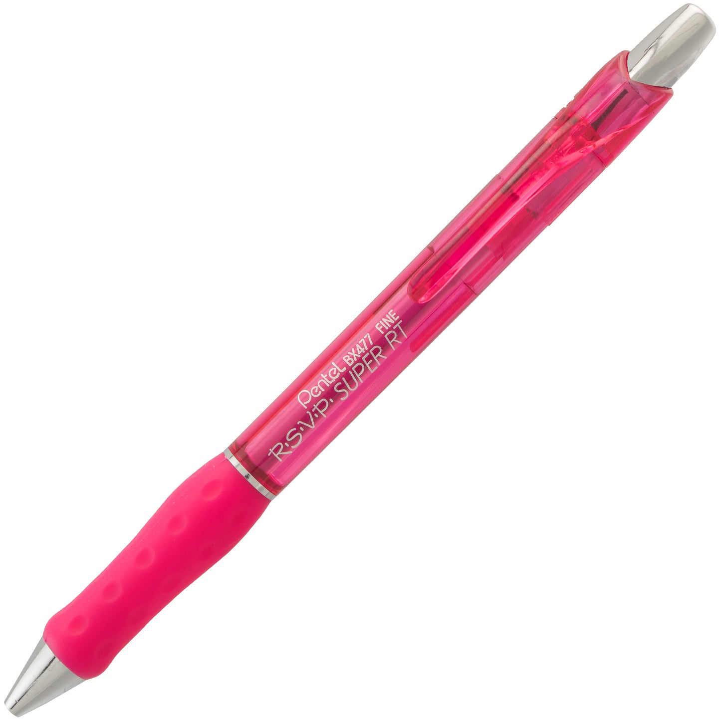 RSVP Super RT Ballpoint Pen, (0.7mm) Fine Line, Pink Ink (BX477-P)