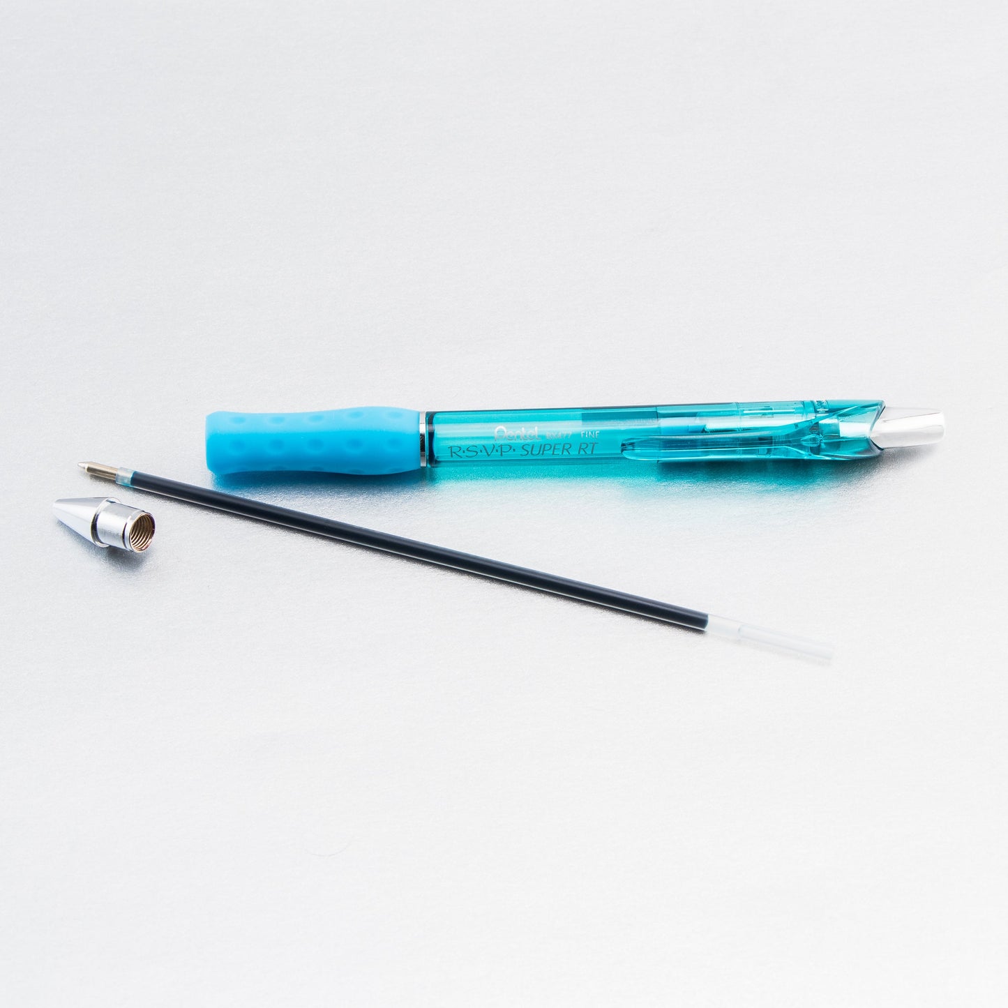 RSVP Super RT Ballpoint Pen, (0.7mm) Fine Line, Sky Blue Ink (BX477-S)