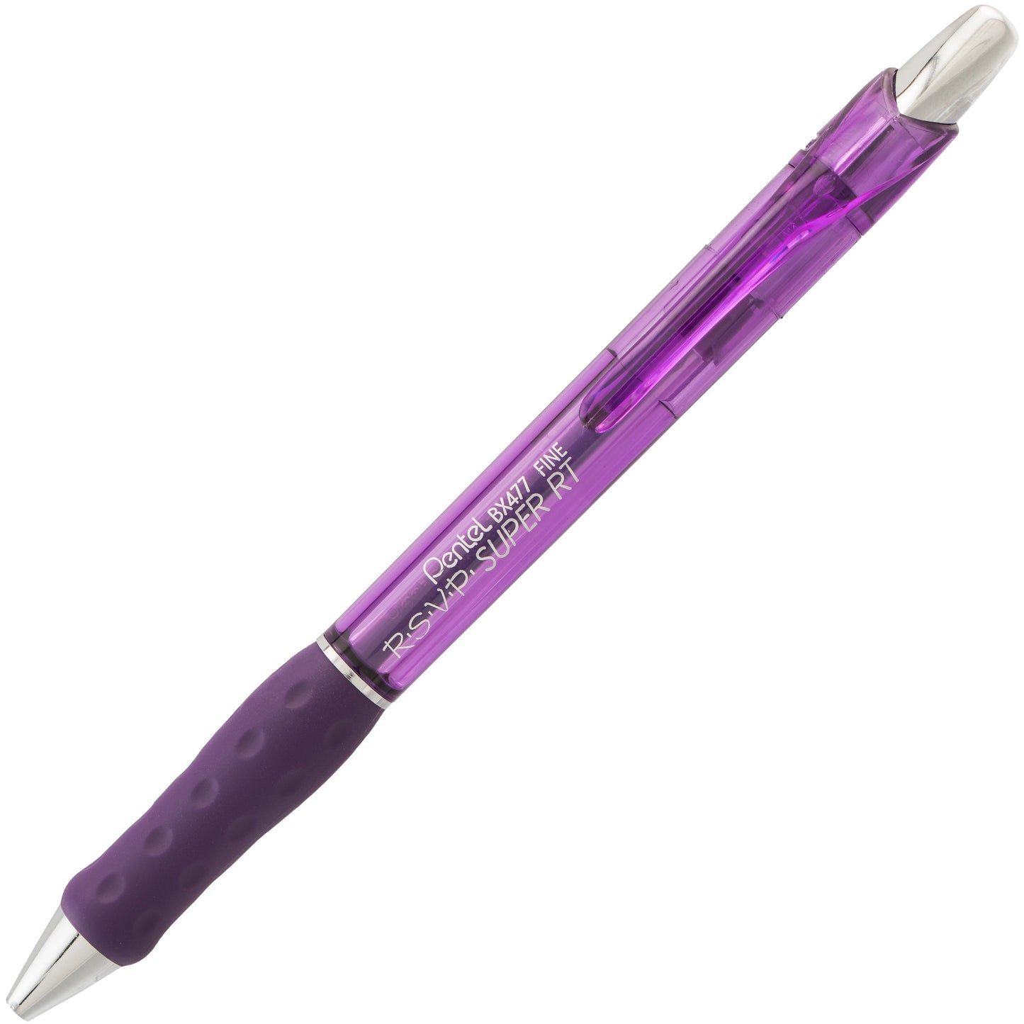 RSVP Super RT Ballpoint Pen, (0.7mm) Fine Line, Violet Ink (BX477-V)