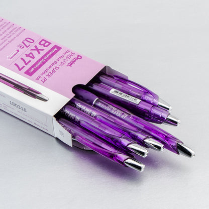 RSVP Super RT Ballpoint Pen, (0.7mm) Fine Line, Violet Ink (BX477-V)
