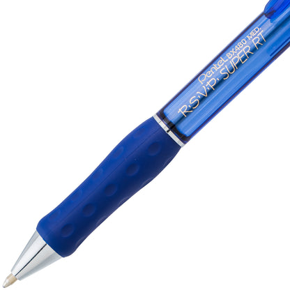 RSVP Super RT Ballpoint Pen, (1.0mm) Medium Line, Blue Ink (BX480-C)