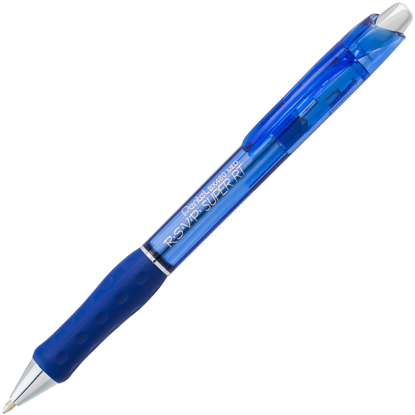 RSVP Super RT Ballpoint Pen, (1.0mm) Medium Line, Blue Ink (BX480-C)