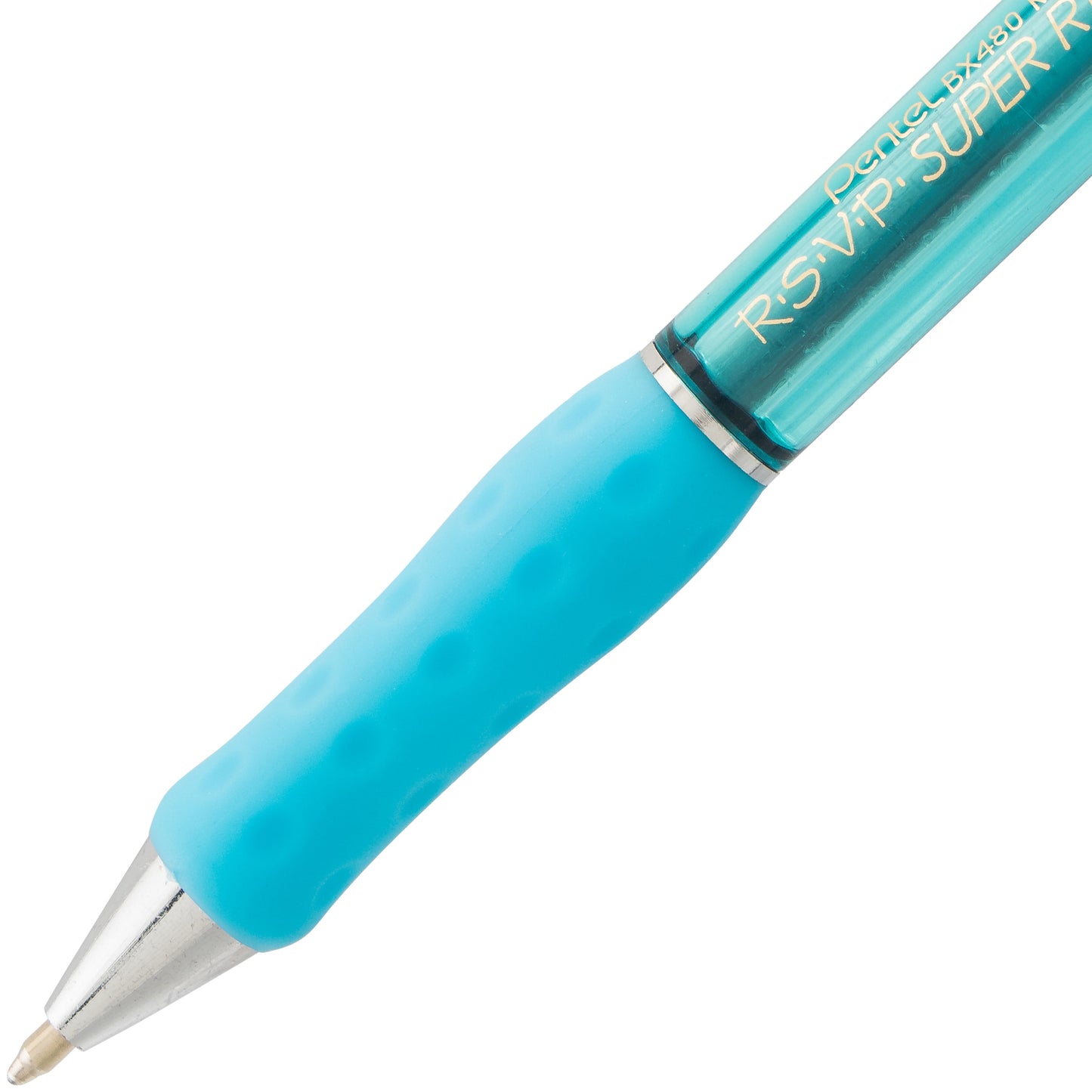RSVP Super RT Ballpoint Pen, (1.0mm) Medium Line, Sky Blue Ink (BX480-S)