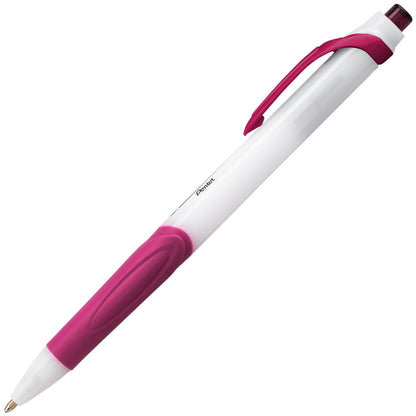 GlideWrite Ballpoint Pen with TechniFlo Ink, (1.0mm) Medium Line, Burgundy Ink (BX910-BG)