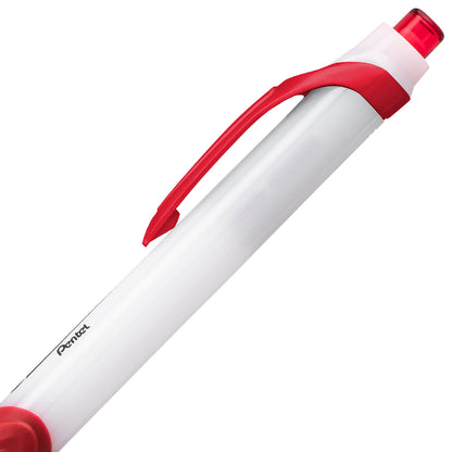 GlideWrite Ballpoint Pen with TechniFlo Ink, (1.0mm) Medium Line, Red (BX910-B)