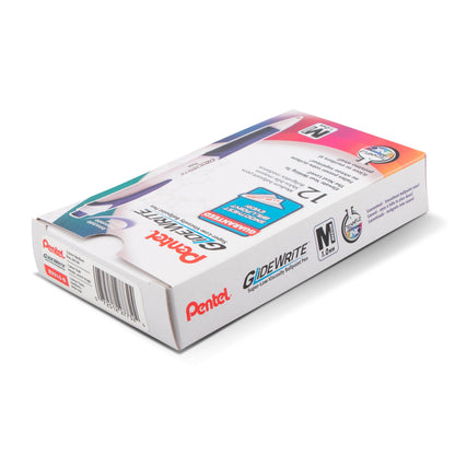 GlideWrite Ballpoint Pen with TechniFlo Ink, (1.0mm) Medium Line, Red (BX910-B)