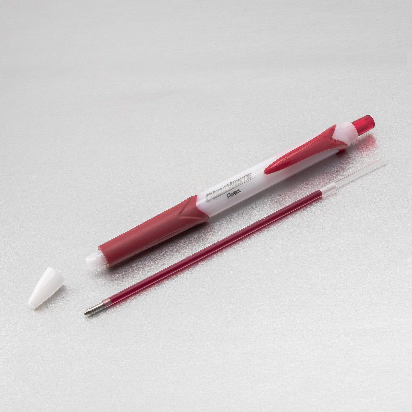 GlideWrite Ballpoint Pen with TechniFlo Ink, (1.0mm) Medium Line, Red (BX910-B)