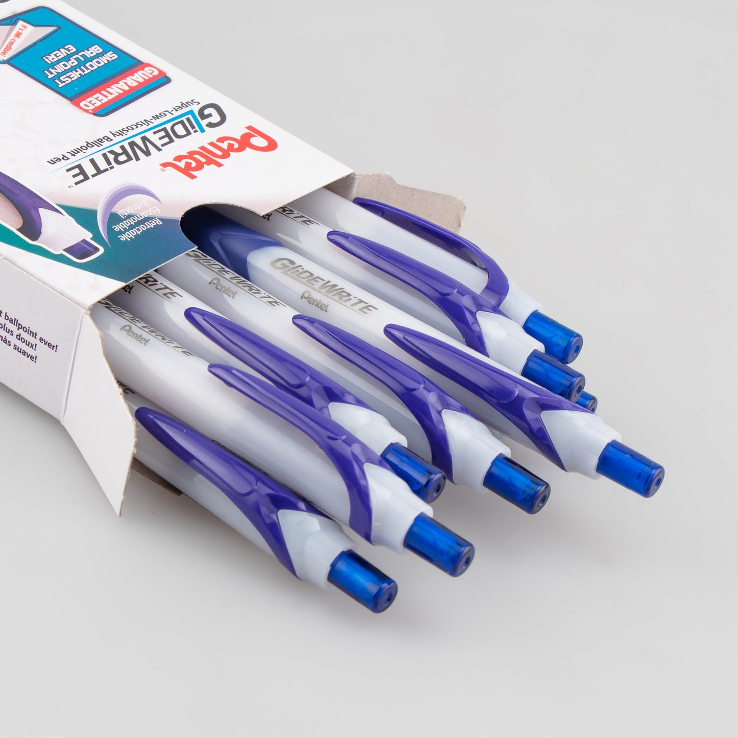 GlideWrite Ballpoint Pen with TechniFlo Ink, (1.0mm) Medium Line, Blue (BX910-C)