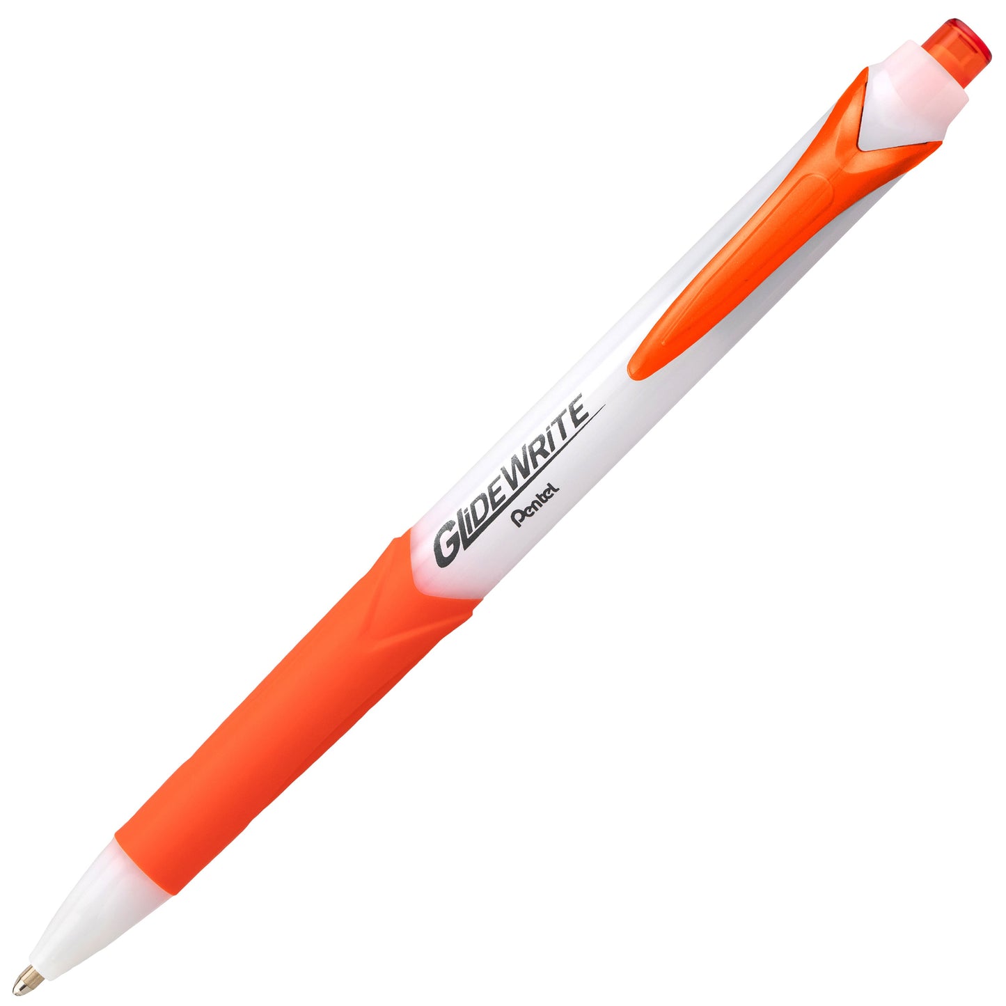 GlideWrite Ballpoint Pen with TechniFlo Ink, (1.0mm) Medium Line, Orange Ink (BX910-F)