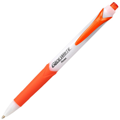 GlideWrite Ballpoint Pen with TechniFlo Ink, (1.0mm) Medium Line, Orange Ink (BX910-F)