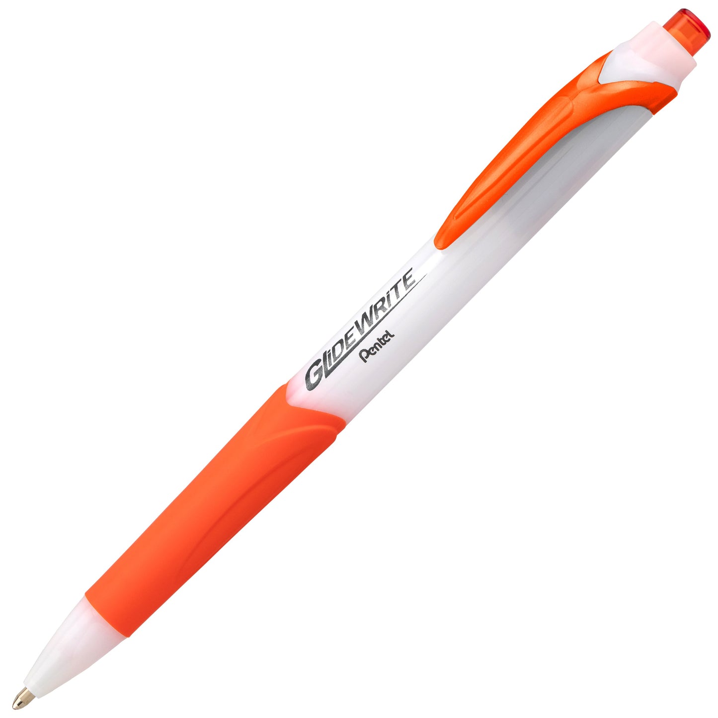 GlideWrite Ballpoint Pen with TechniFlo Ink, (1.0mm) Medium Line, Orange Ink (BX910-F)