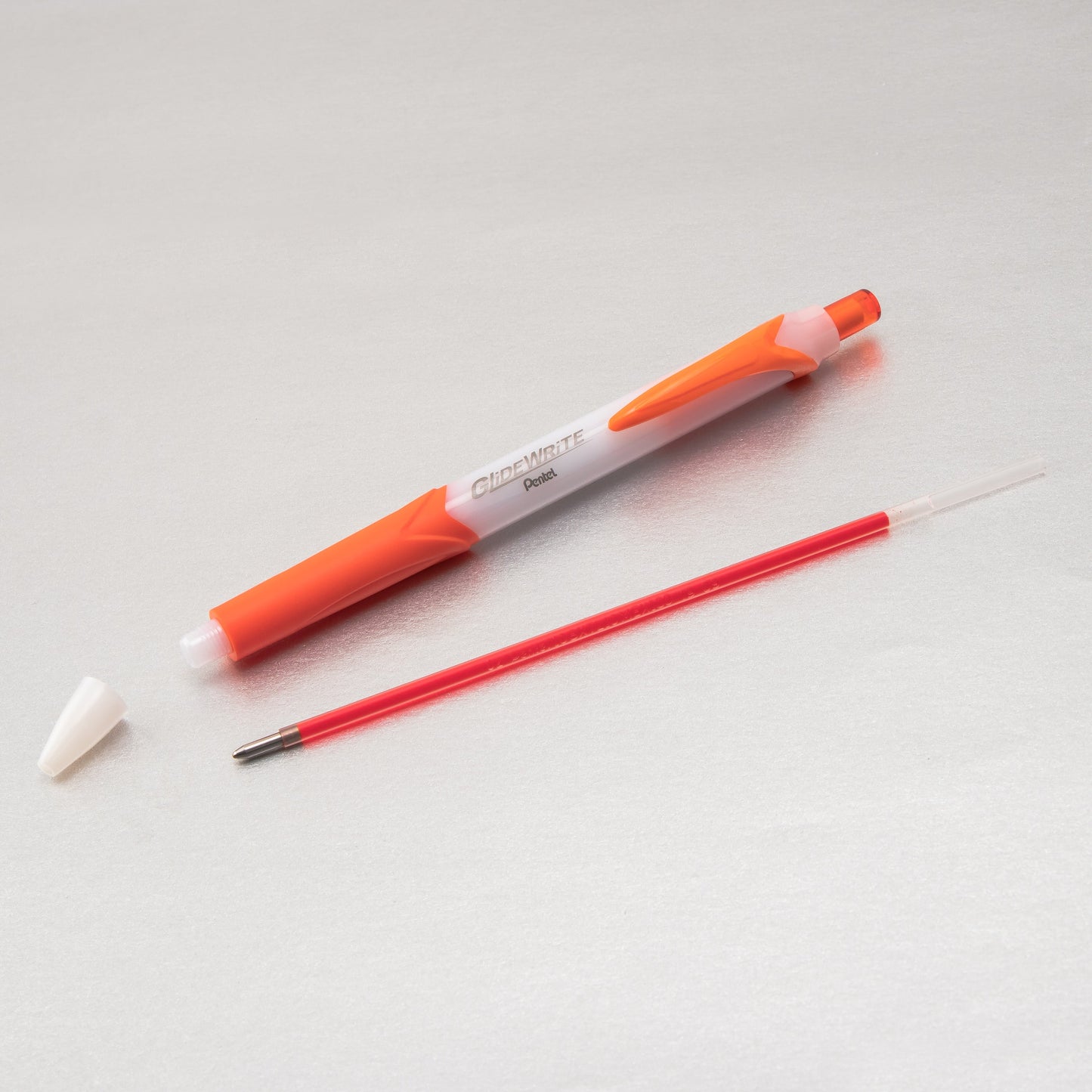 GlideWrite Ballpoint Pen with TechniFlo Ink, (1.0mm) Medium Line, Orange Ink (BX910-F)