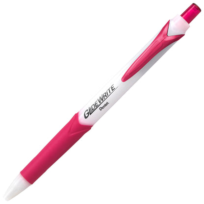 GlideWrite Ballpoint Pen with TechniFlo Ink, (1.0mm) Medium Line, Pink (BX910-P)