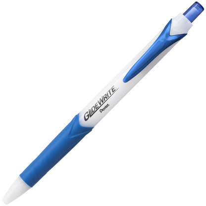 GlideWrite Ballpoint Pen with TechniFlo Ink, (1.0mm) Medium Line, Light Blue Ink (BX910-S1)