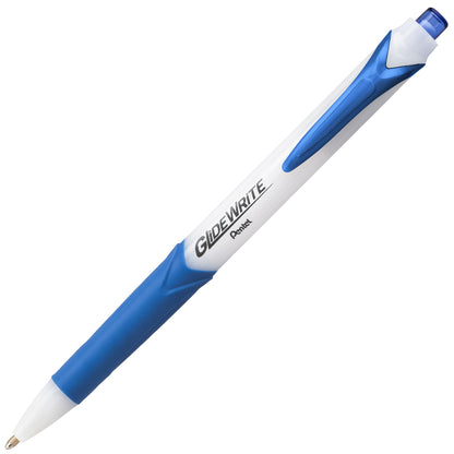 GlideWrite Ballpoint Pen with TechniFlo Ink, (1.0mm) Medium Line, Light Blue Ink (BX910-S1)