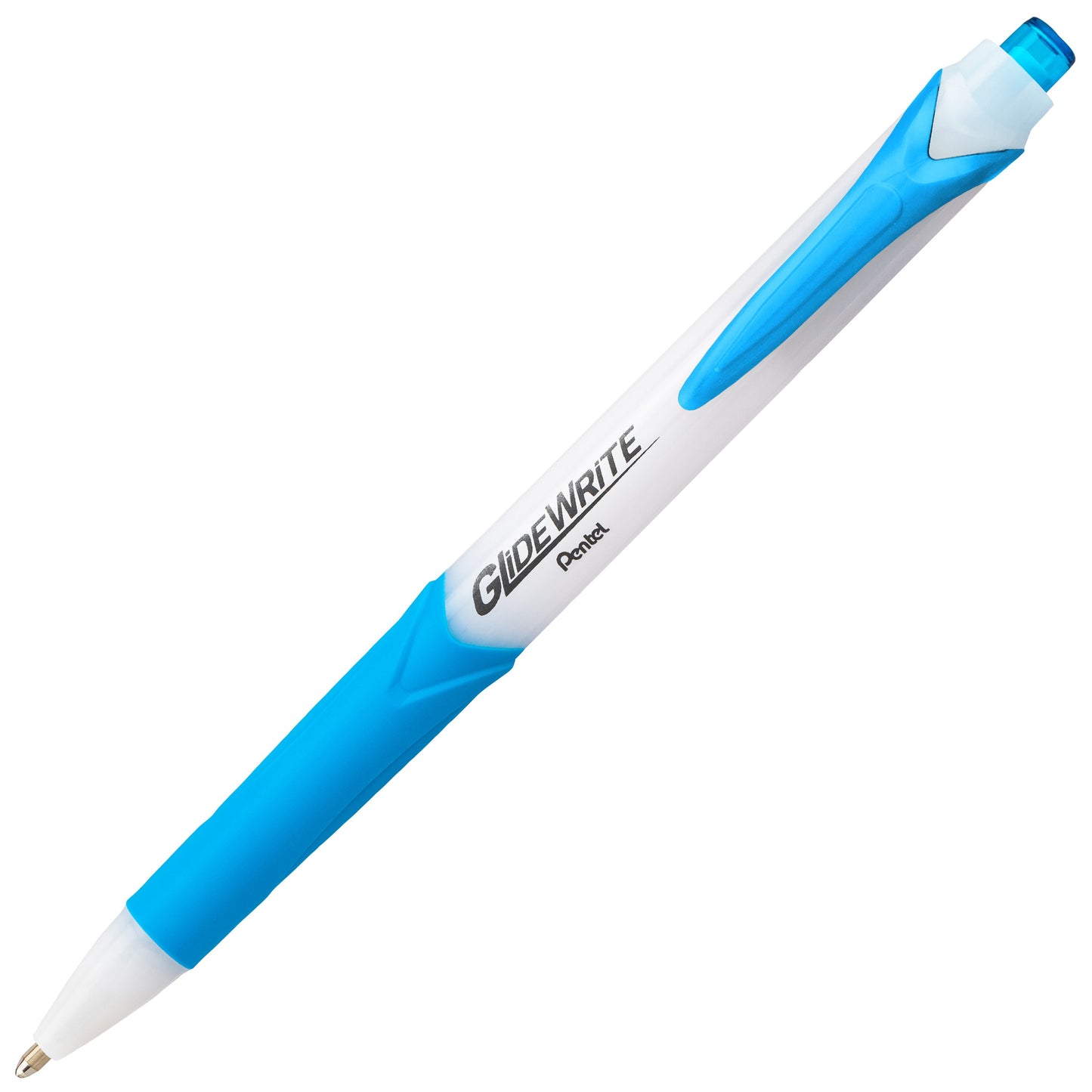GlideWrite Ballpoint Pen with TechniFlo Ink, (1.0mm) Medium Line, Sky Blue (BX910-S)