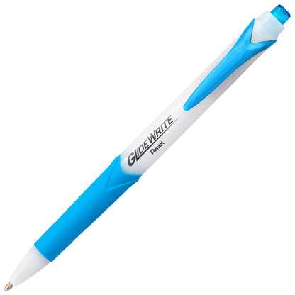 GlideWrite Ballpoint Pen with TechniFlo Ink, (1.0mm) Medium Line, Sky Blue (BX910-S)