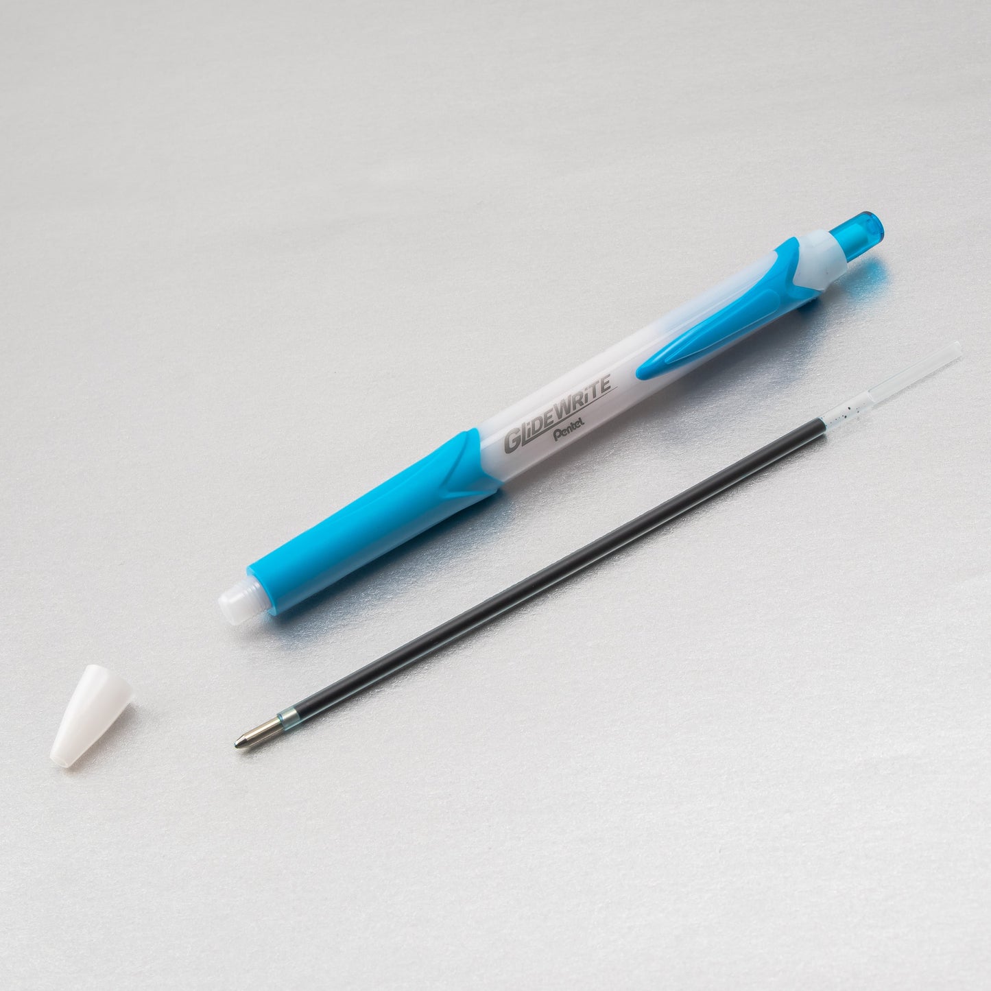 GlideWrite Ballpoint Pen with TechniFlo Ink, (1.0mm) Medium Line, Sky Blue (BX910-S)