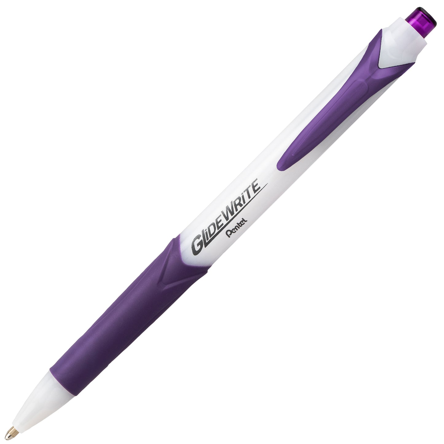 GlideWrite Ballpoint Pen with TechniFlo Ink, (1.0mm) Medium Line, Violet (BX910-V)