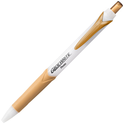 GlideWrite Ballpoint Pen with TechniFlo Ink, (1.0mm) Medium Line, Antique Gold Ink (BX910-X)