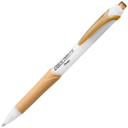 GlideWrite Ballpoint Pen with TechniFlo Ink, (1.0mm) Medium Line, Antique Gold Ink (BX910-X)