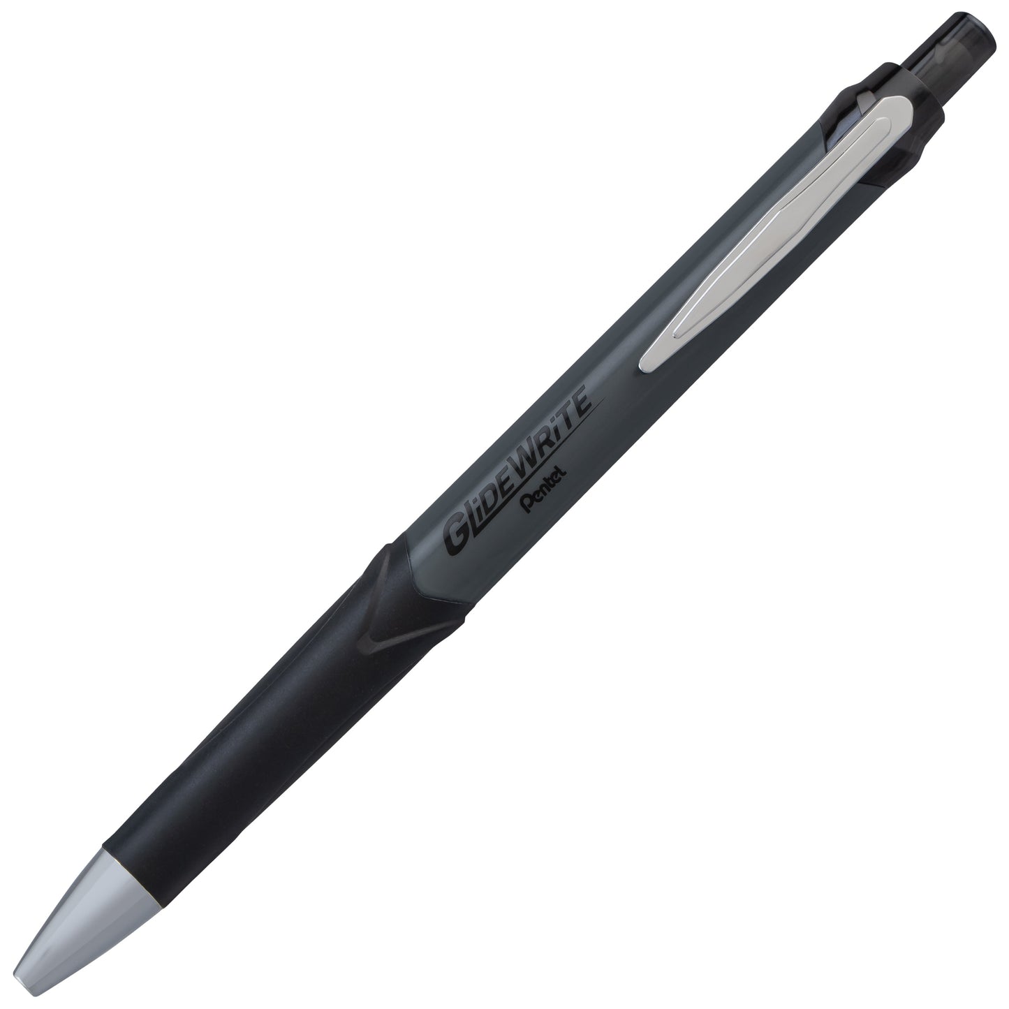 GlideWrite Gun Metal Barrel Ballpoint Pen, (0.7mm), Fine Line, Black Ink (BX927-A)
