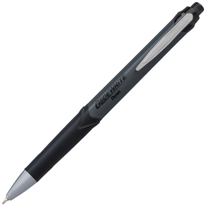 GlideWrite Gun Metal Barrel Ballpoint Pen, (0.7mm), Fine Line, Black Ink (BX927-A)