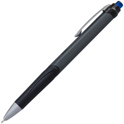 GlideWrite Gun Metal Barrel Ballpoint Pen, (0.7mm), Fine Line, Blue Ink (BX927-C)