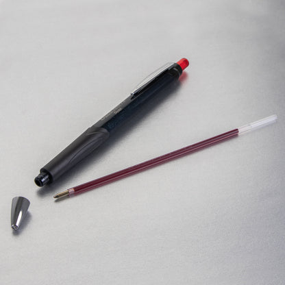 GlideWrite Signature Ballpoint Pen Black Barrel, (1.0mm) Medium line, Red Ink (BX930A-B)