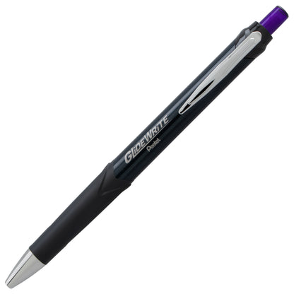 GlideWrite Signature Ballpoint Pen Black Barrel, (1.0mm) Medium line, Violet Ink (BX930A-V)
