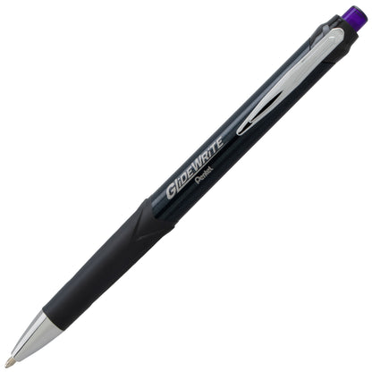 GlideWrite Signature Ballpoint Pen Black Barrel, (1.0mm) Medium line, Violet Ink (BX930A-V)